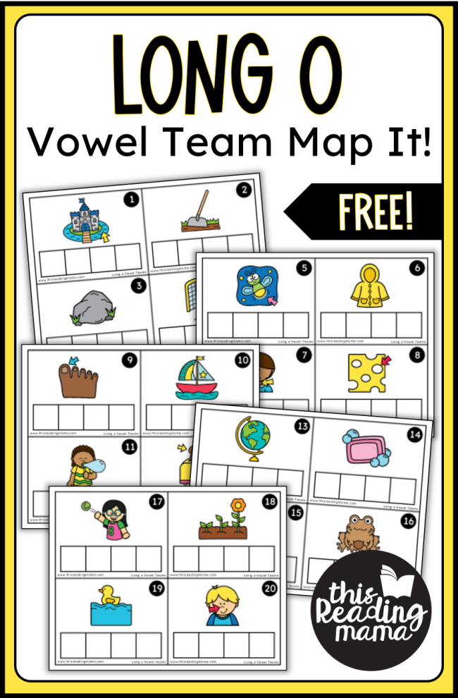 Long O Vowel Team Mapping Cards This Reading Mama