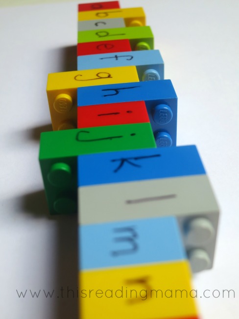 making LEGO letters for spelling