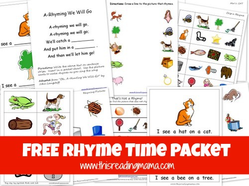 FREE Rhyme Time Packet
