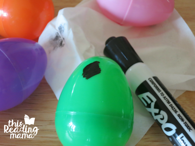 quick trick for getting Sharpie off the eggs