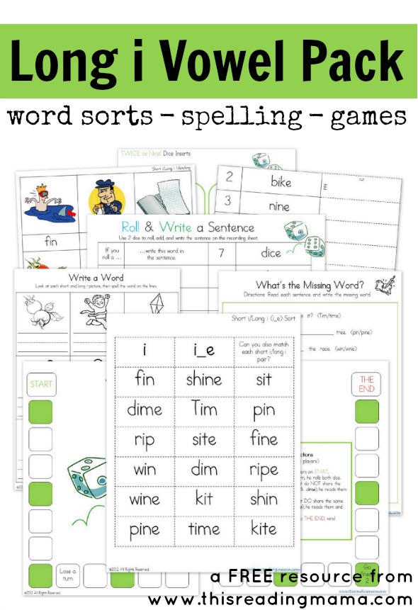 FREE Long i Vowel Pack - This Reading Mama