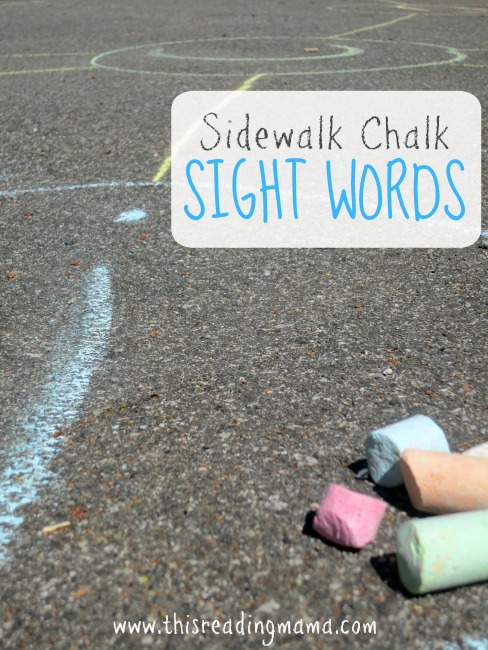 Sidewalk Chalk Sight Words - This Reading Mama
