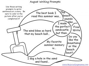 FREE August writing prompts