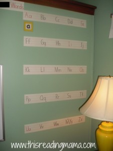 Word Wall with sentence strips