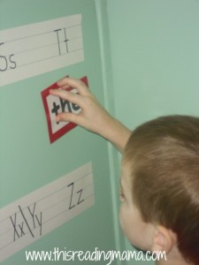 preschool word wall, the