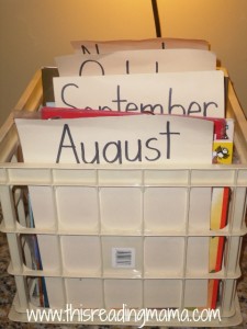 using crates to organize books
