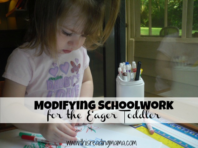 modifying schoolwork for the eager toddler