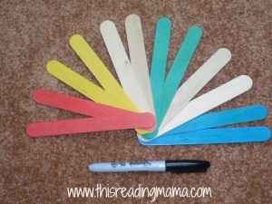 materials for popsicle sight word puzzles