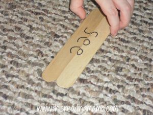 working popsicle stick sight word puzzles