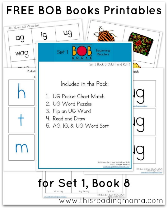 FREE BOB Books Printables Set1-Book 8 This Reading Mama