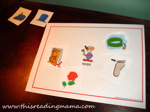 Rhyming Sort with NOSE {This Reading Mama}