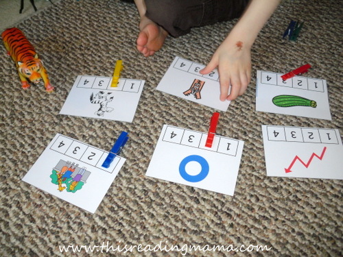 photo of Counting and Clipping Syllables {This Reading Mama}