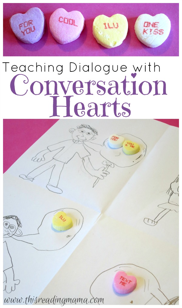 Teaching Dialogue with Conversation Hearts | This Reading Mama