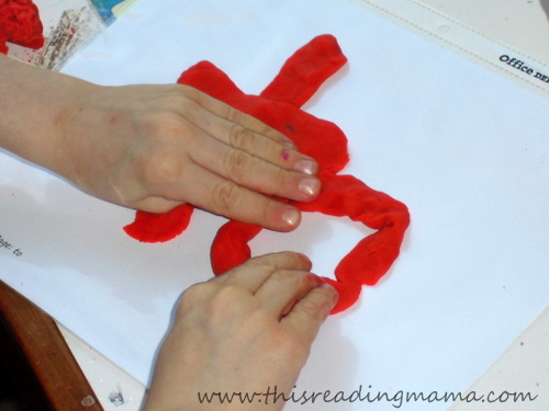photo of playdough mat with sight words | This Reading Mama