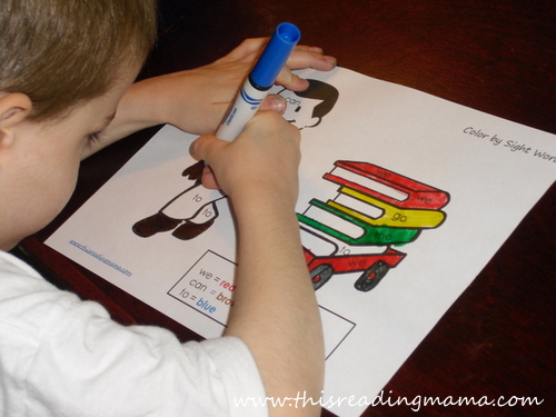 photo of Wagon Color by Sight Word: Letter W | This Reading Mama