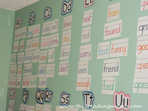 photo of 1st grade Word Wall | This Reading Mama