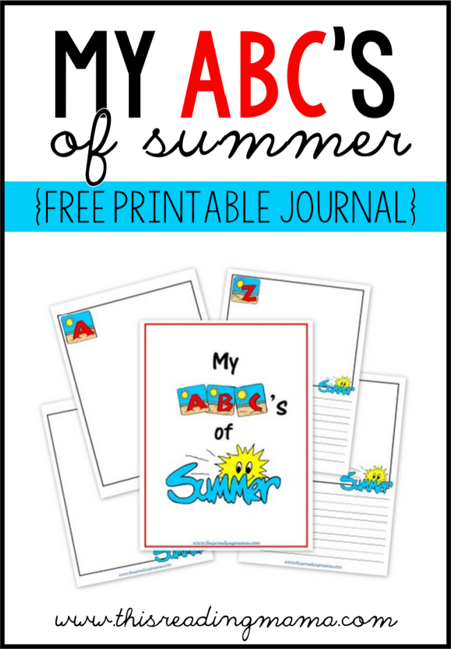 My ABC's of Summer - Free Printable Summer Journals - This Reading Mama