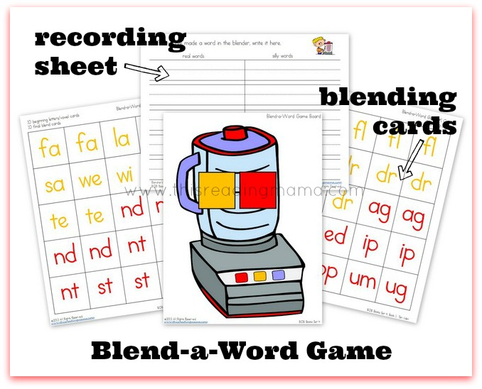Blend-a-Word Game for reading and write words with blends | This Reading Mama