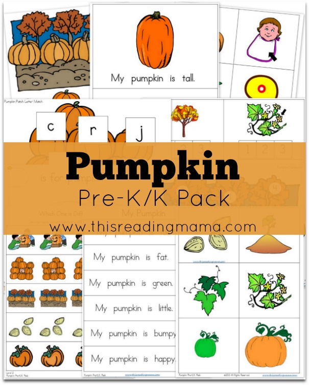 Pumpkin Pre-K-K Pack from This Reading Mama