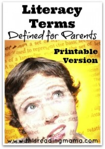Literacy Terms Defined for Parents-PV