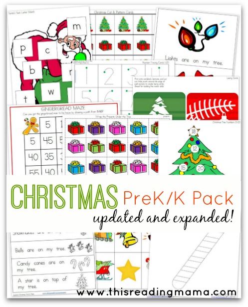 FREE Christmas PreK/K Pack {Updated and Expanded} | This Reading Mama