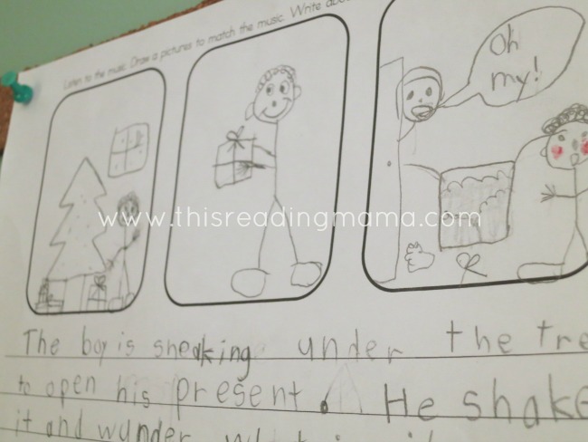 drawing pictures to match the music | This Reading Mama