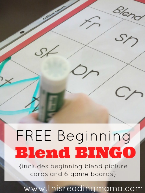 FREE Beginning Blend Bingo Pack | This Reading Mama