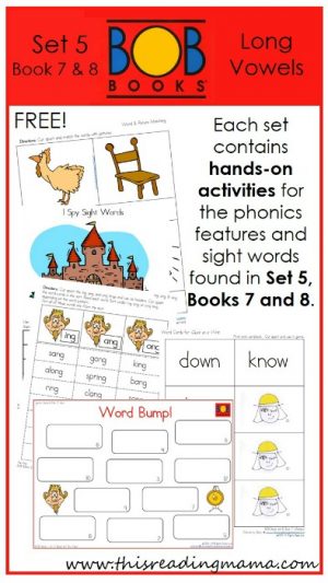 FREE BOB Book Printables for Set 5, Books 7 and 8 - This ...