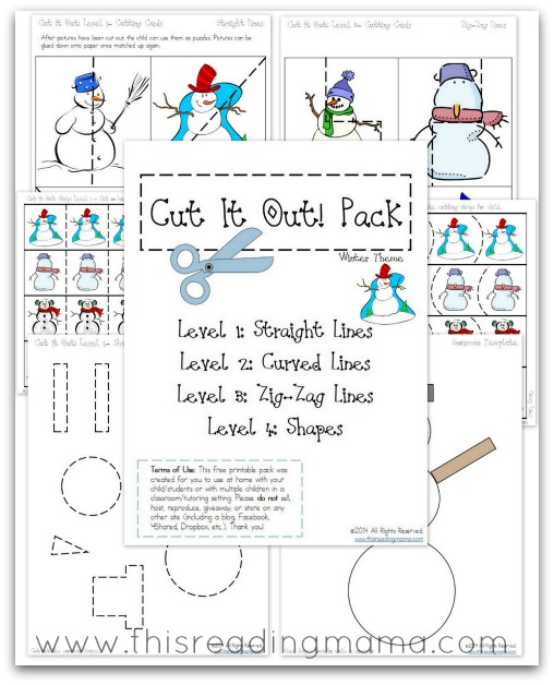 FREE Cutting Practice Pack {Winter Cut it Out!} | This Reading Mama