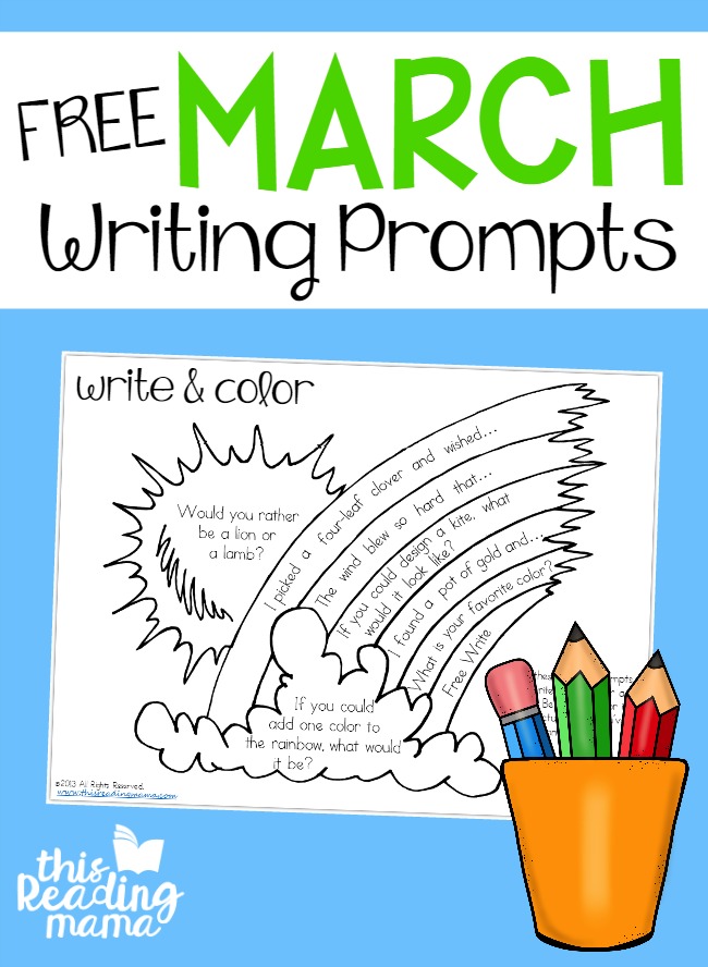 FREE March Writing Prompts - This Reading Mama