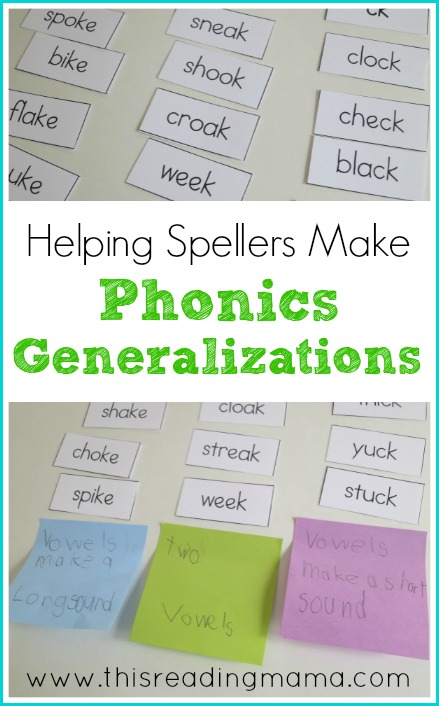 Helping Spellers Make Phonics Generalizations | This Reading Mama