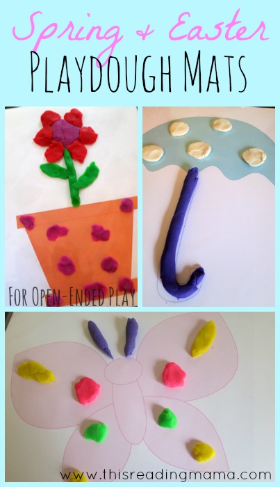 FREE Spring and Easter Playdough Mats ~ for open-ended play | This Reading Mama