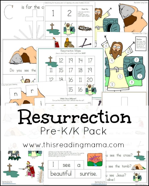 FREE Resurrection PreK-K Pack {NEW!} | This Reading Mama
