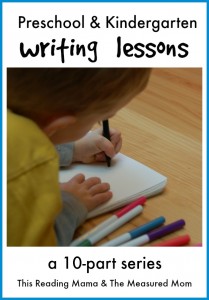 Preschool and Kindergarten Writing Lessons