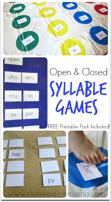 Open and Closed Syllable Games