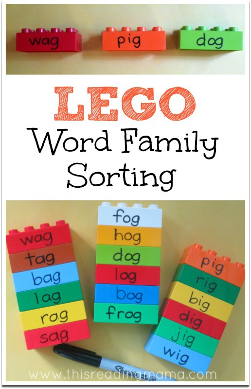 LEGO Word Family Sorting Activity - This Reading Mama