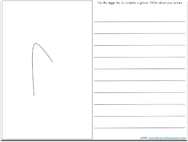 Wiggle Writing Example from FREE Creative Writing Pack | This Reading Mama