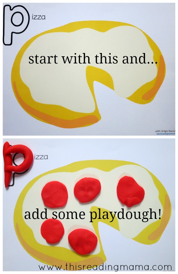 letter p playdough mat example - This Reading Mama