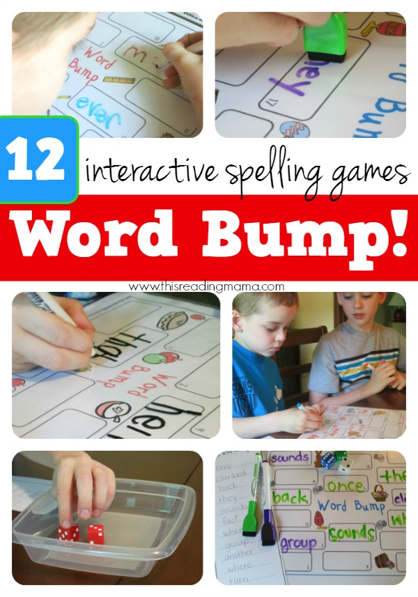 12 Interactive Spelling Games - Word Bump! - This Reading Mama