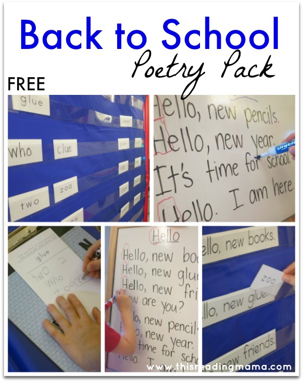 FREE Back to School Poetry Pack - This Reading Mama