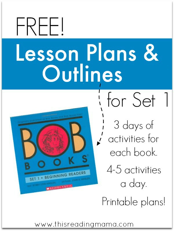 FREE Lesson Plans and Outlines for Set 1 BOB Books - This Reading Mama