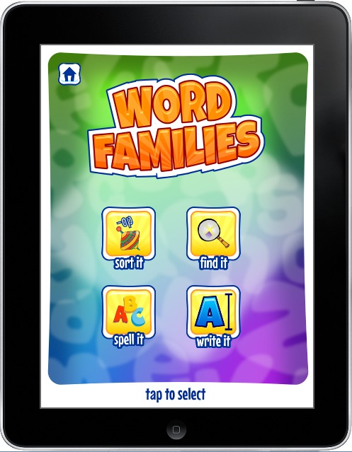 word families home page on app