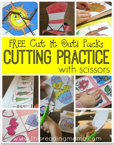 Cutting Practice with Scissors - FREE Cut it Out Packs