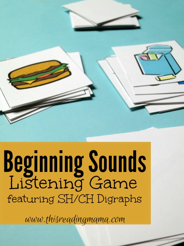 Beginning Sounds Listening Game {Free} featuring SH/CH Digraphs