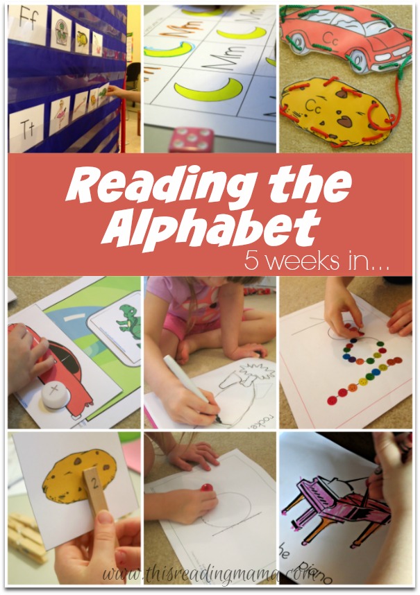 Reading the Alphabet {5 weeks in}