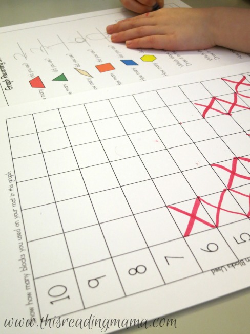 graphing activity based on pattern block mats