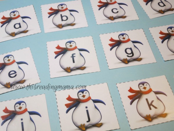 penguin cards lower case letters