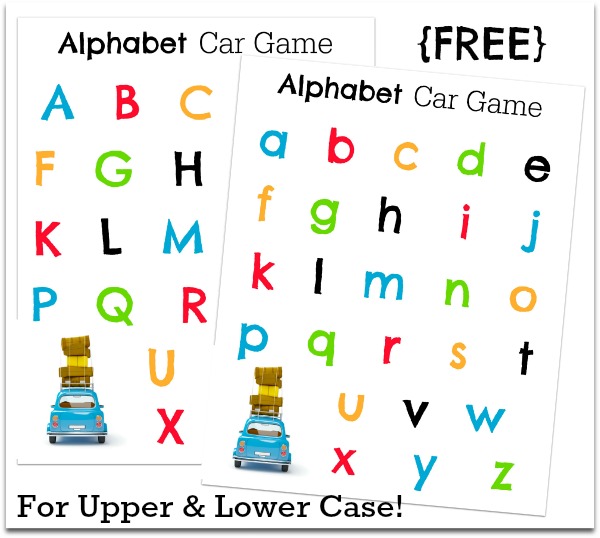 Alphabet Car Games for Upper and Lowercase Letters {FREE} - This Reading Mama