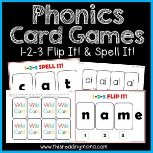 Phonics Card Games - Flip It and Spell It -tpt