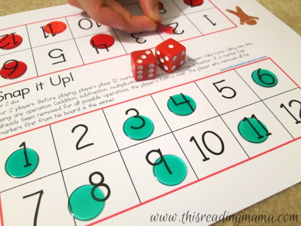 roll and add, subtract, multiply, or divide dice game
